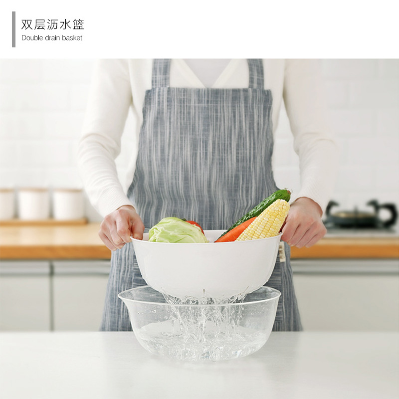 双层洗菜盆沥水篮洗水果洗菜篮子塑料厨房淘米客厅果盘家用水果盘在类目 餐饮具, 餐具, 果盆/果盘/果篮中 - 来自Buy2taobao.com提供专业的淘宝代购服务