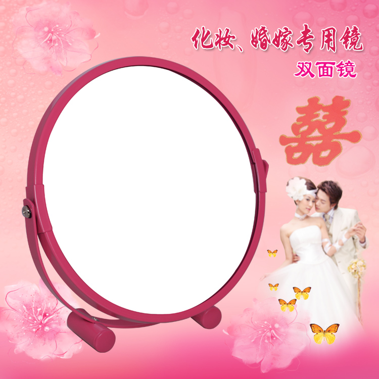 girl Rose red circular Desktop Two-sided Makeup Metal Mirror Non-plastic)Bright red marry Wedding celebration Dressing cosmetologyin the Family/Personal Cleaning Tools , Personal care cleaning appliances , Comb/Portable with a mirror , Portable mirror category - from Buy2taobao.com to provide professional Taobao agent buy service