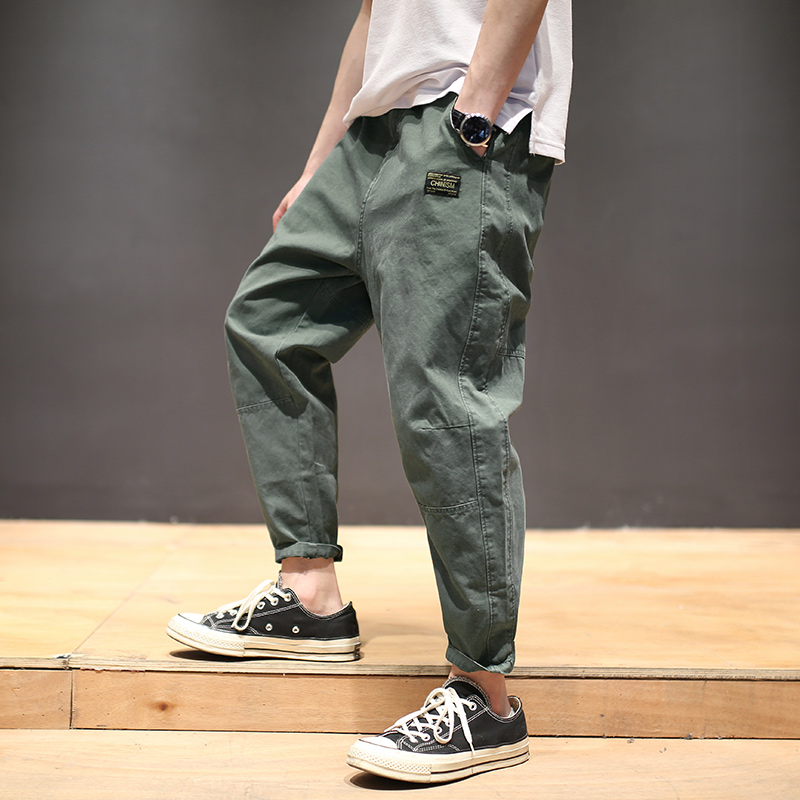 Cheddar Ninth pants summer Thin section Easy Straight leisure time Easy Pencil Pants Army green trousers solar systemin the Men's clothing, Casual pants category - from Buy2taobao.com to provide professional Taobao agent buy service