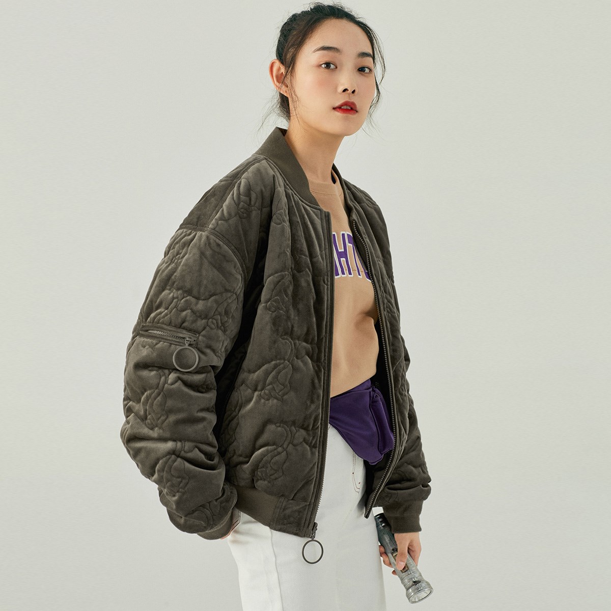 灰绿色棒球领棉服女秋冬2018新款韩版学生CHIC宽松短款韩版在类目 女装/女士精品, 棉衣/棉服中 - 来自Buy2taobao.com提供专业的淘宝代购服务