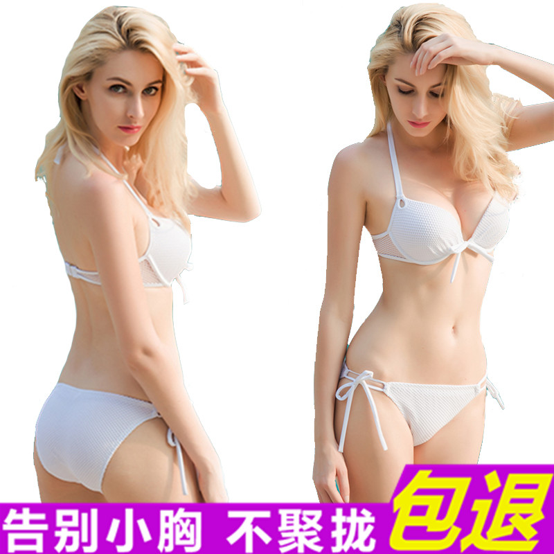 歐美白色蕾絲沙灘露背比基尼性感三點式小胸聚攏泡溫泉泳衣女分體在類目 運動/瑜伽/健身/球迷用品, 游泳, 比基尼中 - 來自Buy2taobao.com提供專業的淘寶代購服務