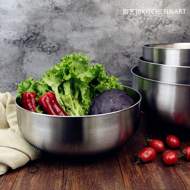 Export order SUS304 Stainless steel Special thick Fondue pots Soup pots Basin Bowl beat eggs Salad bowl Electromagnetic furnace availablein the Tableware , Tableware , Basin  category - from Buy2taobao.com to provide professional Taobao agent buy service