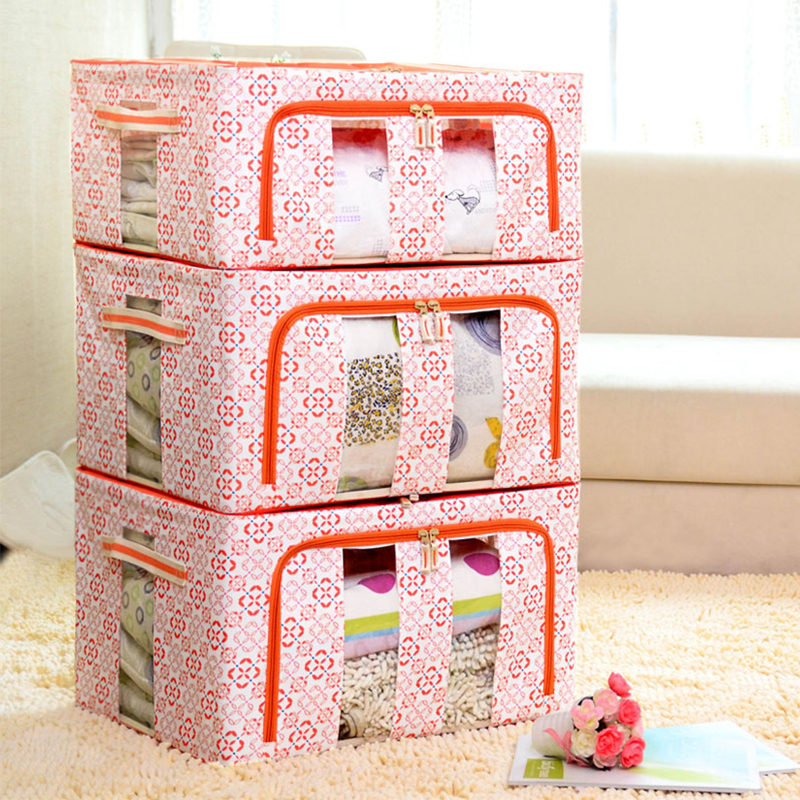Baicaoyuan Oxford Fabric art Steel frame Storage box Finishing Box thickening clothes quilt wardrobe household Storage box 3in the Storage consolidation , Home Storage appliances , Storage box , Storage box category - from Buy2taobao.com to provide professional Taobao agent buy service