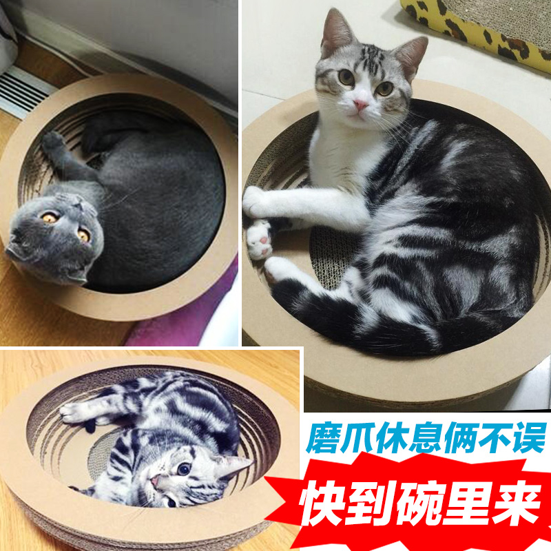 宠物垫子纸盒多功能猫屋猫窝猫咪圆形猫抓板坐垫大型圆桶碗磨包邮|msdalam kategori haiwan peliharaan/makanan haiwan dan bekalan, Cat/Mainan anjing, Cat Scratcher - dari Buy2taobao.com untuk memberikan perkhidmatan ejen Taobao profesional membeli