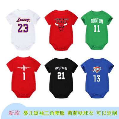 婴儿宝宝篮球服连体衣NBA猛龙伦纳德麦迪韦德哈衣夏季短袖三角爬|ruв категории Детская одежда, комбинезон/на одежду/Ха одежды - от Buy2taobao.com для оказания профессиональной услуги покупки агента Taobao