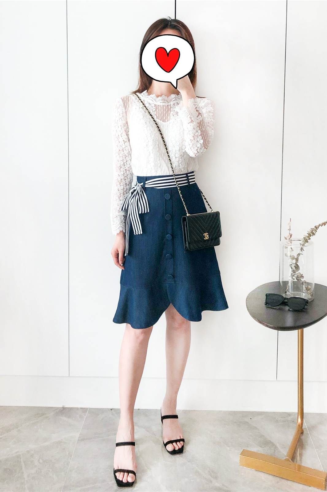 Pure YD2019 new pattern Naval Air Paige Frenum Lotus leaf Tencel Denim Blue skirtin the Women's clothing/Boutique , Skirts category - from Buy2taobao.com to provide professional Taobao agent buy service