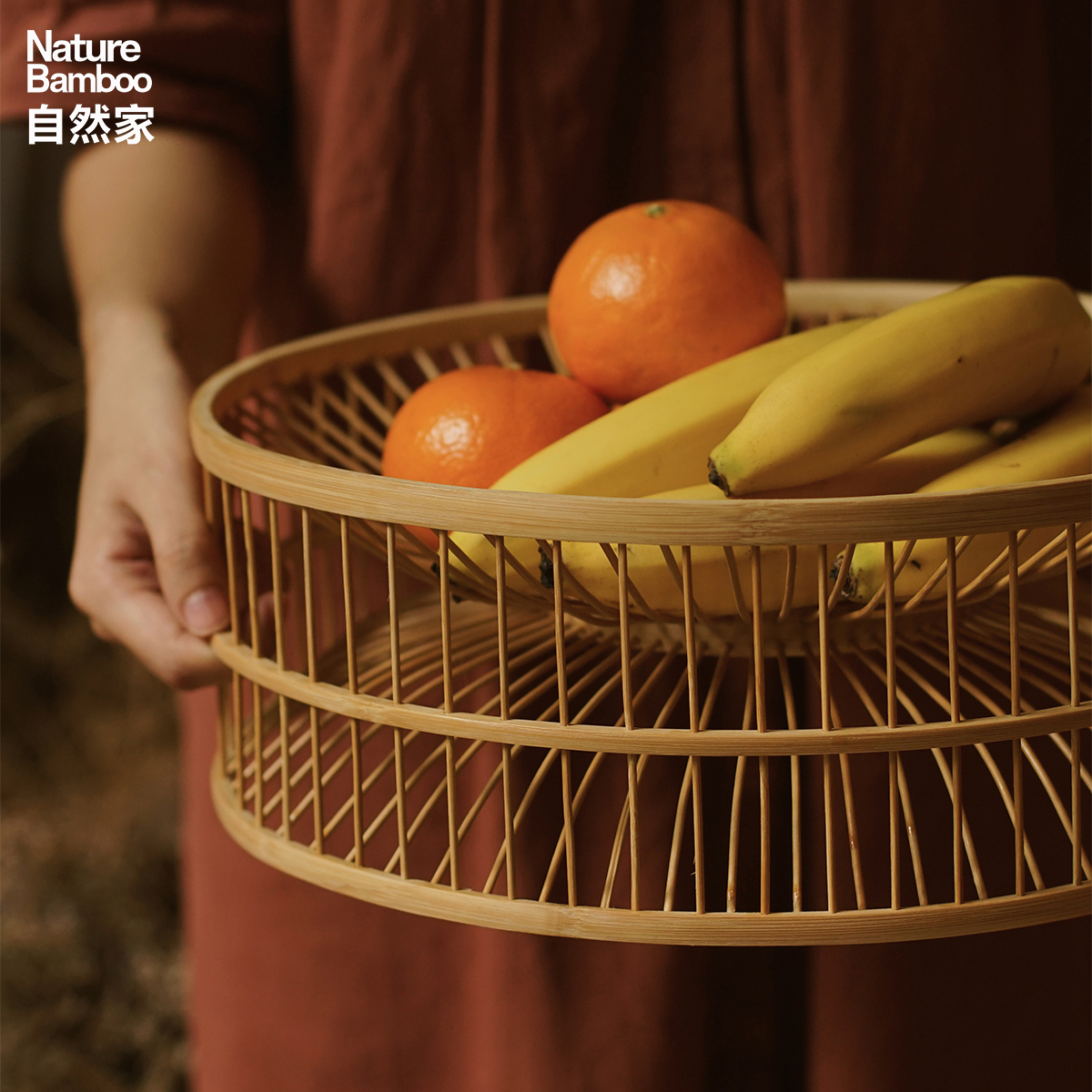 自然家NatureBamboo創意果盤家用雙面零食盤竹編竹制客廳水果籃在類目 家居飾品, 裝飾器皿, 果盤/果簍中 - 來自Buy2taobao.com提供專業的淘寶代購服務