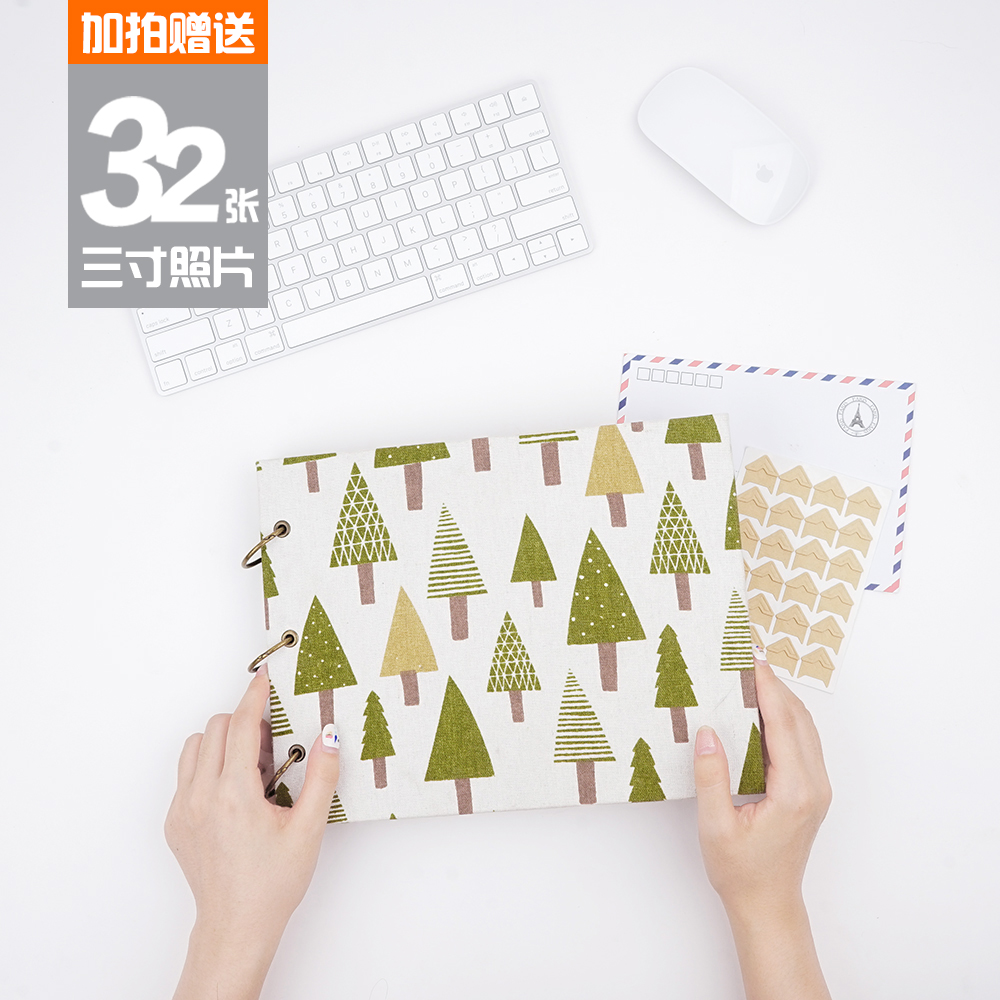 挪威森林麻布艺DIY手工相册本 浪漫情侣清新纪念册创意影集同学录在类目 节庆用品/礼品, 创意礼品, 相册/相簿中 - 来自Buy2taobao.com提供专业的淘宝代购服务