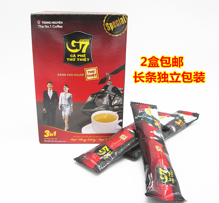 Vietnam Imported Central G7 coffee Trine Instant coffee 288g box-packed( 18 Strip *16g )in the Coffee/Oatmeal/Chongyin , Instant coffee/Coffee beans/Powder , Instant coffee category - from Buy2taobao.com to provide professional Taobao agent buy service