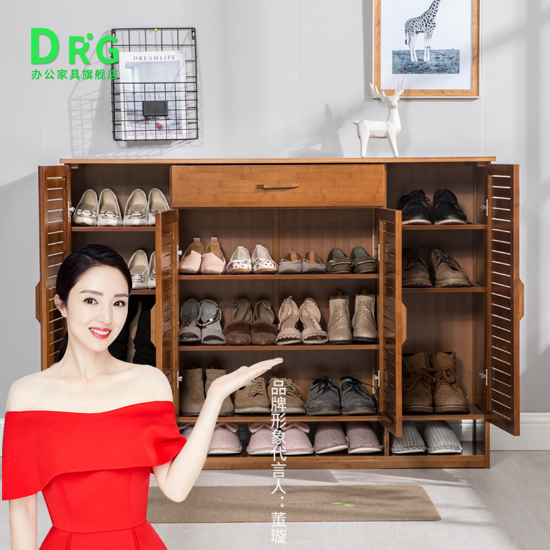 DRG simple and easy Shoe cabinet solid wood Chinese style a living room Louver Doorway capacity Open the door multi-function Entrance cabinetin the Residential furniture , Cabinet , Shoebox category - from Buy2taobao.com to provide professional Taobao agent buy service