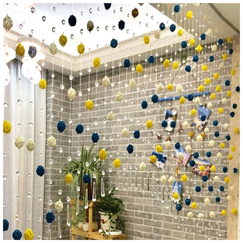 北欧创意装饰水晶珠帘地中海藤球珠帘门帘鞋柜客厅餐厅波浪形隔断在类目 个性定制/设计服务/DIY, 日用/装饰定制, 水晶定制, 水晶影像定制中 - 来自Buy2taobao.com提供专业的淘宝代购服务