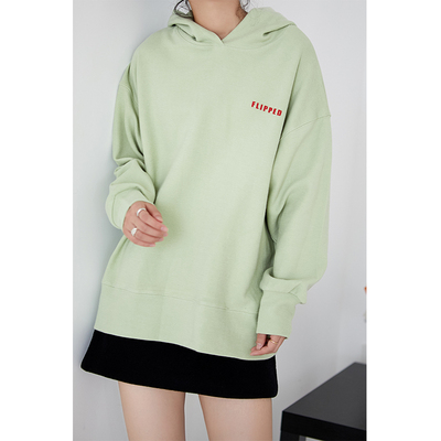 连帽卫衣女2019秋装新款长袖慵懒风宽松上衣字母温感变色套头外套