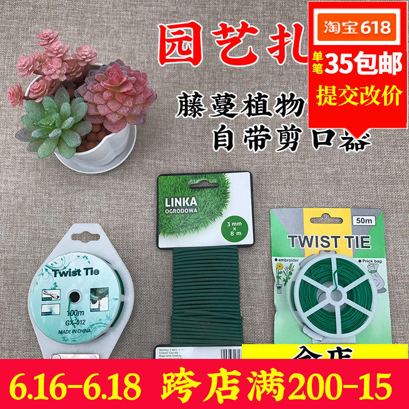 園藝紮帶包塑紮線DIY花支架爬藤架盤線家庭花卉木紮絲綁絲帶鐵絲在類目 鮮花速遞/花卉仿真/綠植園藝, 園藝用品, 其它園藝用品中 - 來自Buy2taobao.com提供專業的淘寶代購服務