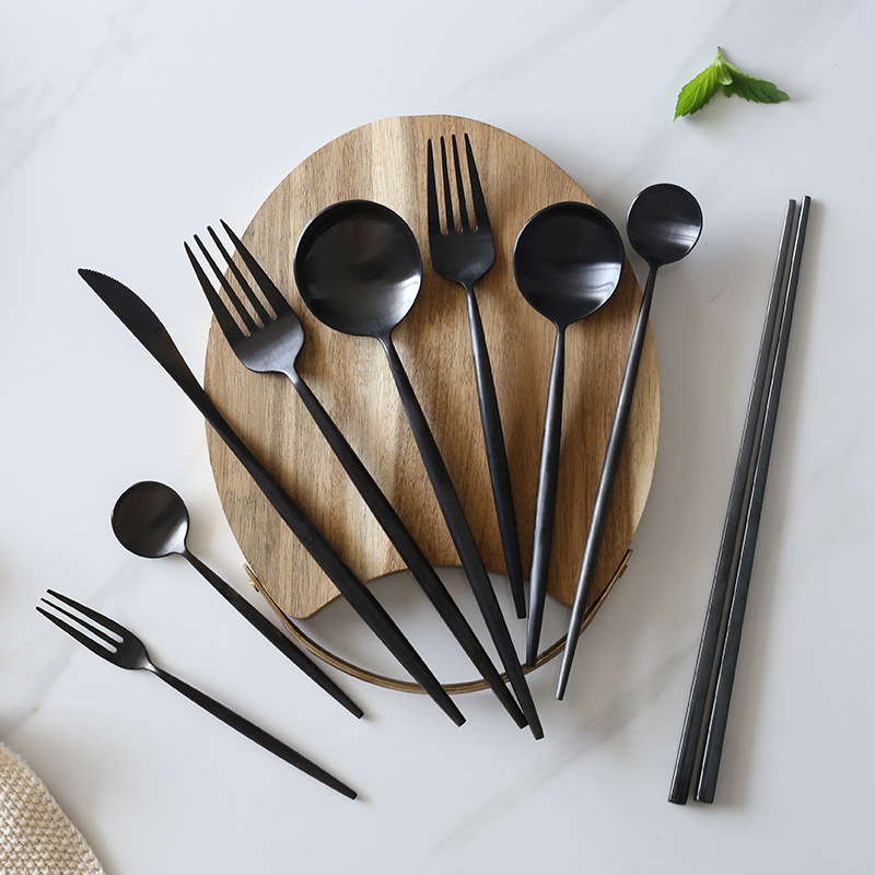 家用拉絲304不鏽鋼西餐具刀叉湯勺筷子2件禮品套裝水果叉長攪拌勺在類目 餐飲具, 餐具, 叉/勺/筷套裝中 - 來自Buy2taobao.com提供專業的淘寶代購服務