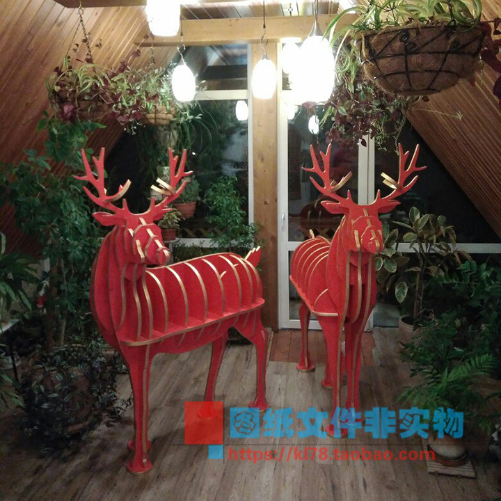 动物书架3d立体拼图 雕刻机激光切割矢量图 直鹿转头麋鹿cad图纸在类目 商务/设计服务, 设计服务, 设计素材/源文件中 - 来自Buy2taobao.com提供专业的淘宝代购服务
