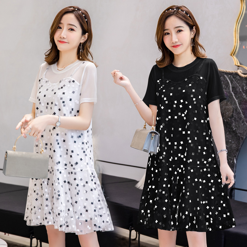 孕妇装夏装韩版时尚雪纺连衣裙宽松短袖孕妇裙中长款上衣夏天裙子|ruв категории Всё для беременных и кормящих, материнство, платье - от Buy2taobao.com для оказания профессиональной услуги покупки агента Taobao