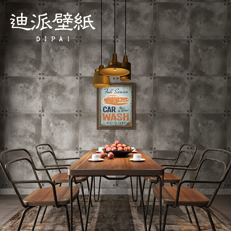 Retro rivet cement grey Industry wallpaper Restaurant Hotel waterproof Salon wallpaper couture Renovationin the Decoration main material , Wallpaper , PVC Wallpaper category - from Buy2taobao.com to provide professional Taobao agent buy service