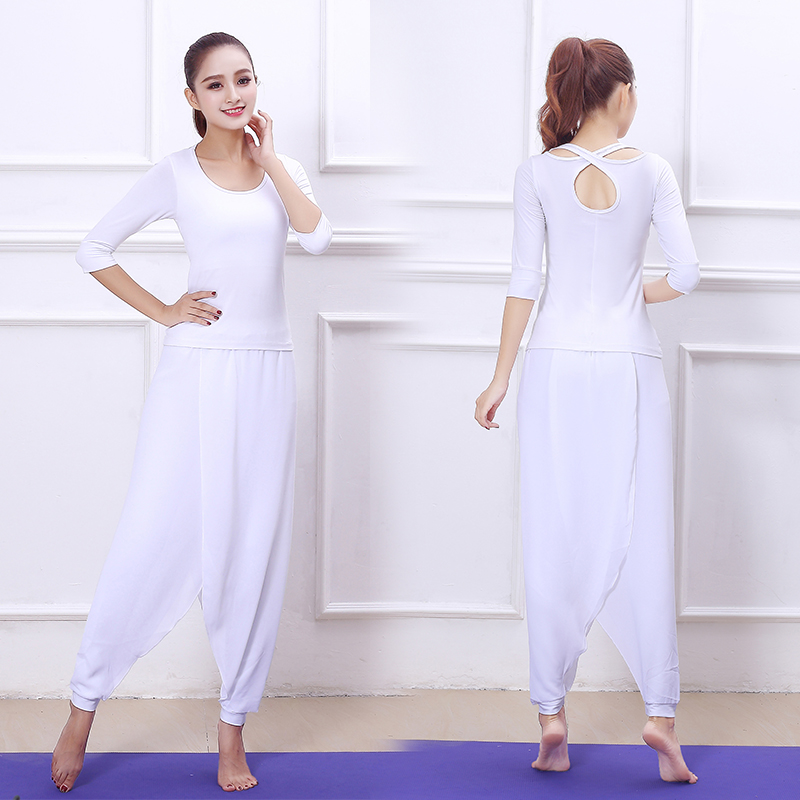 2019新款舞韻瑜伽服專業套裝女姓白色仙飄逸雪紡舞蹈服團體演出服在類目 運動/瑜伽/健身/球迷用品, 瑜伽, 瑜伽服中 - 來自Buy2taobao.com提供專業的淘寶代購服務