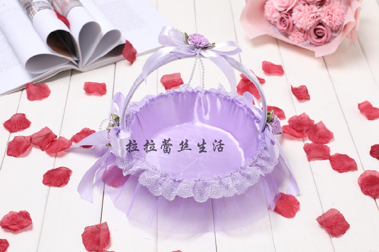 包邮圣诞节提篮 元旦花篮 紫色 蕾丝伴娘婚礼手提篮 儿童舞蹈花篮在类目 鲜花速递/花卉仿真/绿植园艺, 婚礼鲜花布置, 婚庆花篮中 - 来自Buy2taobao.com提供专业的淘宝代购服务