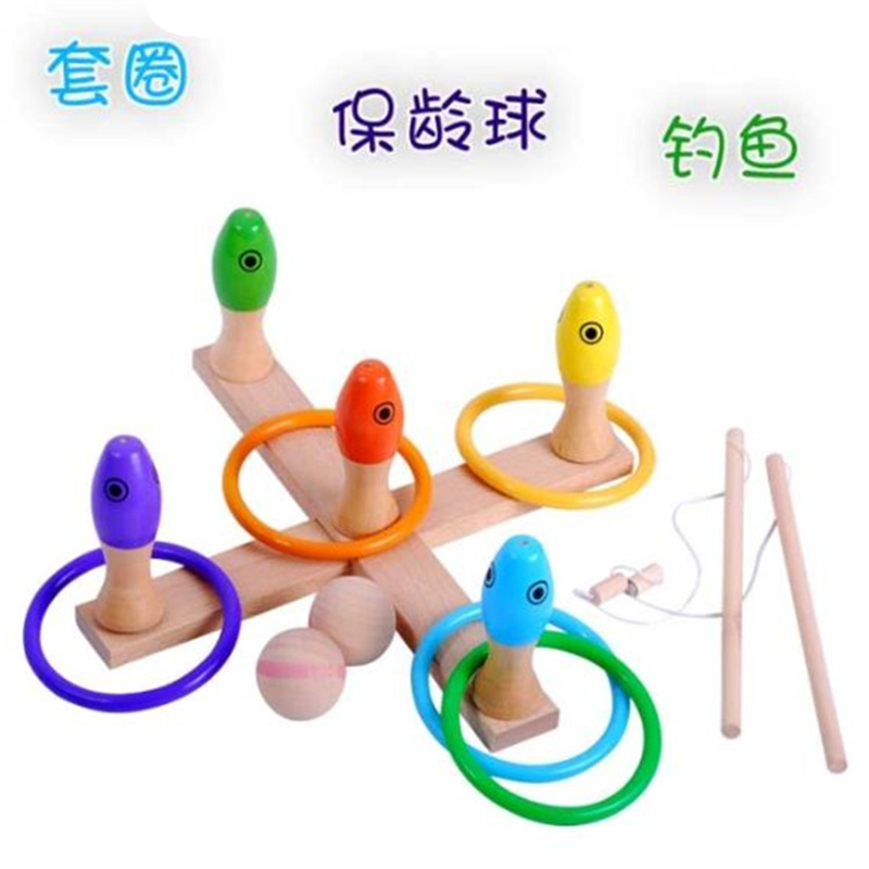 Bowl multi-function Triple Ferrule Go fishing children indoor outdoors Parenting interaction baby wooden Toysin the Toy/Childs/Puzzle/Building block/Model , Outdoor sports/Leisure/Traditional toys , Ball Toys/Ball games category - from Buy2taobao.com to provide professional Taobao agent buy service