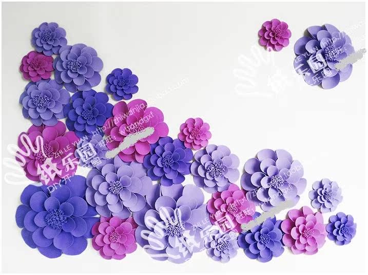 Studio wedding Wedding celebration scene arrangement Background props large foam Paper flowers 0040#-25 A combination of red and purple flowersin the Festive supplies/Gift , Wedding Themes/Props , Wedding silk flower category - from Buy2taobao.com to provide professional Taobao agent buy service