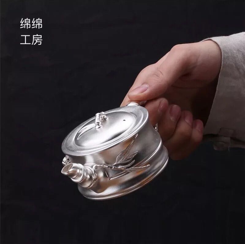 竹子纯银茶壶990足银泡茶壶功夫银茶具纯手工小银壶养生磨砂壶在类目 餐饮具, 茶具, 茶壶中 - 来自Buy2taobao.com提供专业的淘宝代购服务
