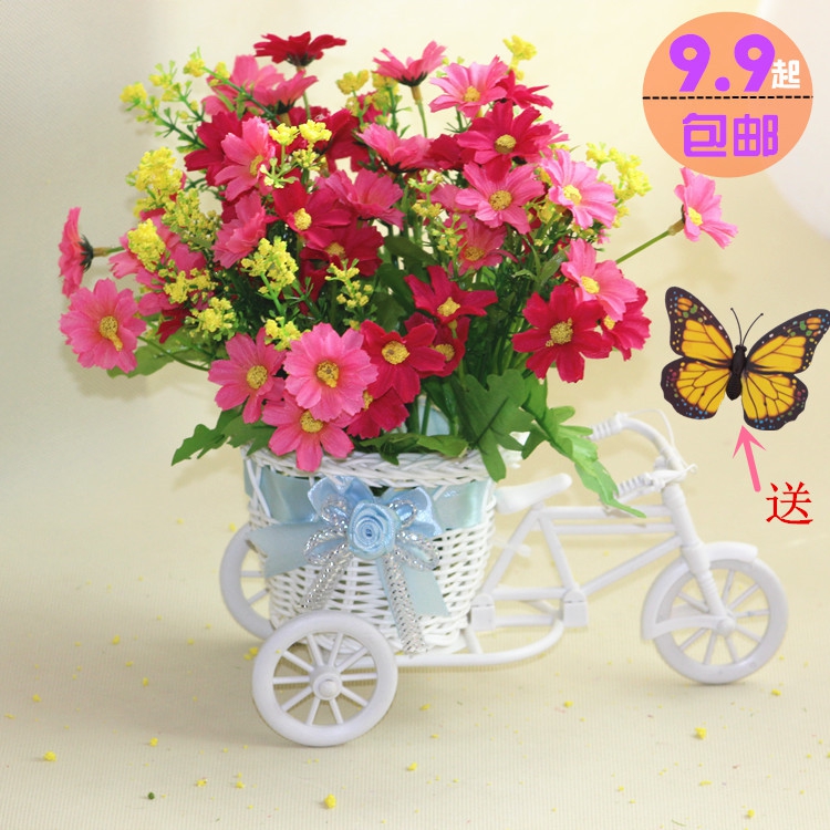 仿真花車套裝 家居飾品擺件塑料花藝 裝飾花假花客廳擺放花卉絹花在類目 家居飾品, 花瓶/花器/仿真花/仿真飾品, 花器/花瓶, 其他花器中 - 來自Buy2taobao.com提供專業的淘寶代購服務
