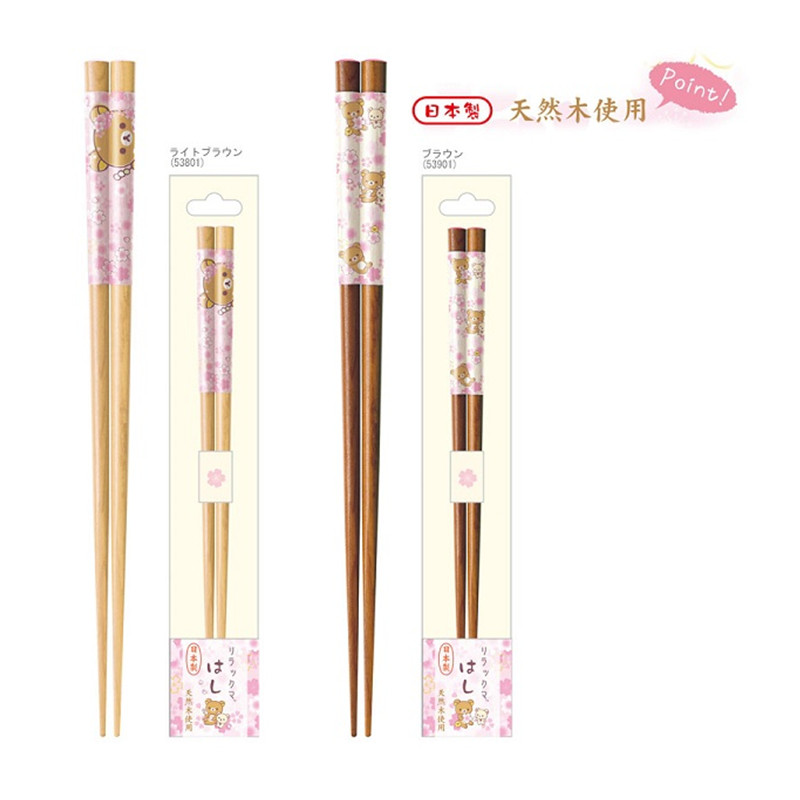 Japan Genuine san-x Easily bear Sakura Edition Cartoon originality non-slip Natural wood chopsticks Tip household tablewarein the Tableware , Tableware , Chopsticks category - from Buy2taobao.com to provide professional Taobao agent buy service