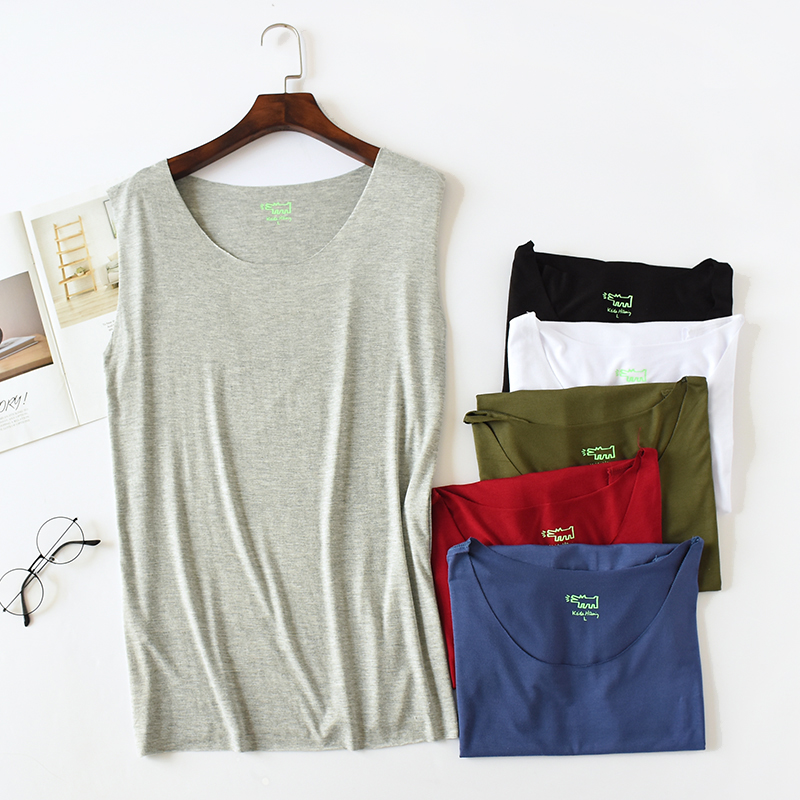 summer modal Broad shoulders No trace vest Add fertilizer Large Modal Sleeveless T-shirt Easy pure cotton Base coatin the Lingerie/Men's underwear/Tracksuit , Sling/Vest/T Shirt category - from Buy2taobao.com to provide professional Taobao agent buy service
