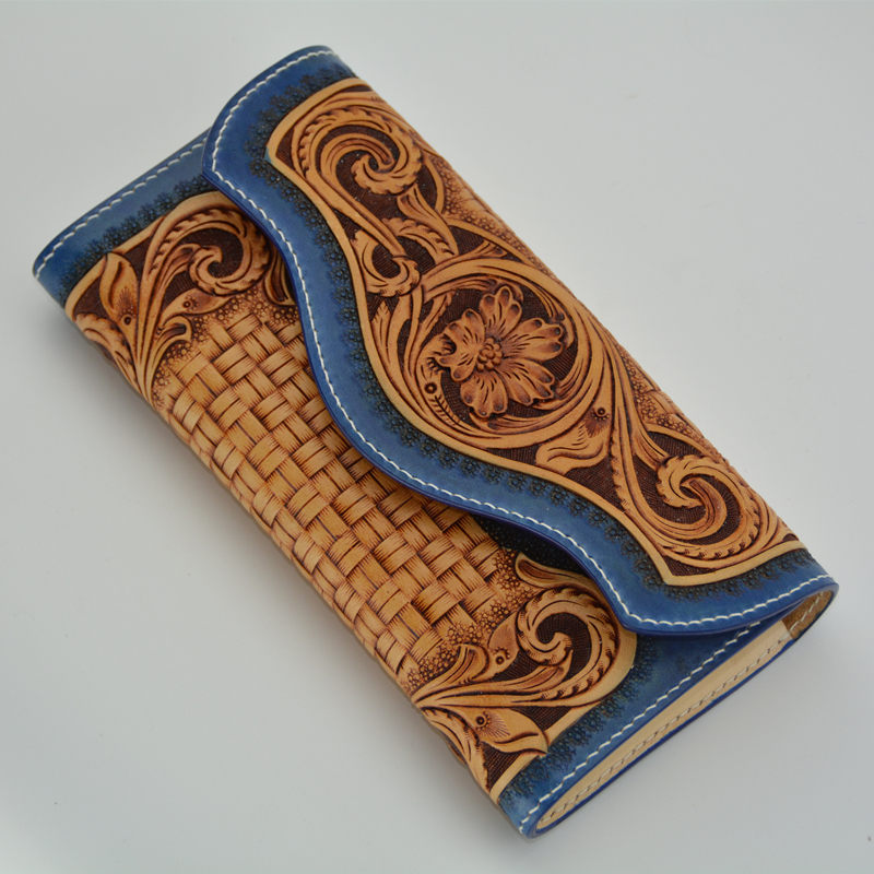 wallet Jurchen have more cash than can be accounted for cowhide carving Tang grass Banquet packages Pure handwork Vegetable tanned leather clutch bag foldin the Leather/Lady bags/Men's bag, Wallet category - from Buy2taobao.com to provide professional Taobao agent buy service
