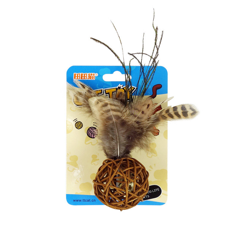 田田猫新品羽毛藤编小球猫玩具球形玩具套装玩具猫咪用品猫玩具在类目 宠物/宠物食品及用品, 猫/狗玩具, 橡胶球/球形玩具中 - 来自Buy2taobao.com提供专业的淘宝代购服务