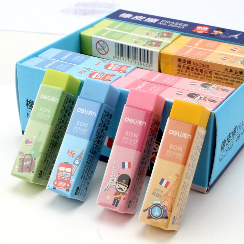 得力3045彩色时尚橡皮擦 超软橡皮 彩条橡皮 易擦不伤纸 学生橡皮在类目 电子词典/电纸书/文化用品, 日常学习用品, 橡皮中 - 来自Buy2taobao.com提供专业的淘宝代购服务