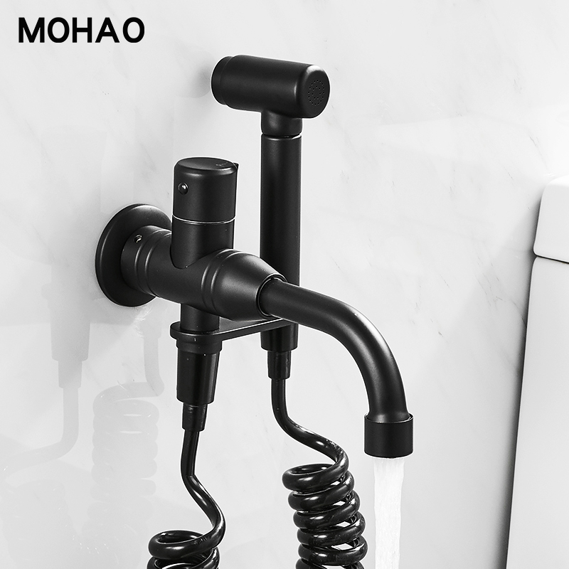 black closestool clean Spray gun pressure boost Rinse Faucet TOILET Wall Mop pool Hot and cold partner Bidetin the Decoration main material , Toiletries , Bidet bidet category - from Buy2taobao.com to provide professional Taobao agent buy service