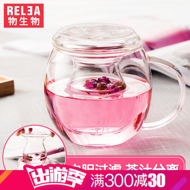 物生物素心玻璃杯女 耐热创意透明过滤花茶办公水杯带盖泡茶杯子在类目 居家日用, 防护用品, 其它劳保用品中 - 来自Buy2taobao.com提供专业的淘宝代购服务