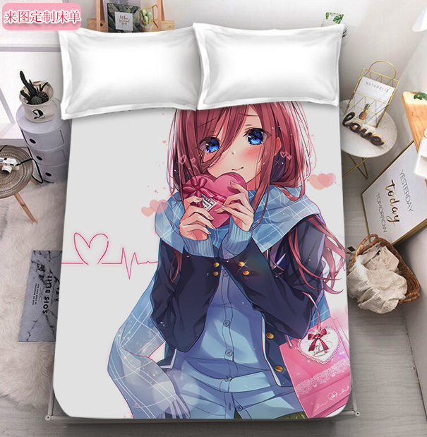 Customized Nakano comic sheet Bisection bride Quadratic element Belle student dormitory Sheet singletonin the Bedclothes , Custom Bedding/Custom(New) , Sheets custom made to order category - from Buy2taobao.com to provide professional Taobao agent buy service