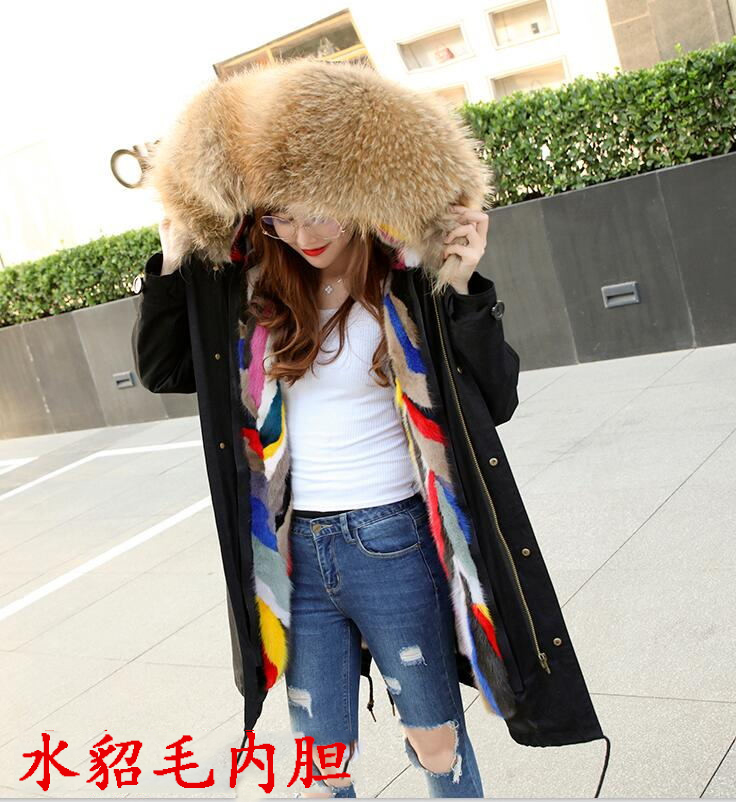 星星款皮草外套女水貂毛内胆狐狸貉子毛领派克大衣女中长款派克服在类目 女装/女士精品, 皮草中 - 来自Buy2taobao.com提供专业的淘宝代购服务