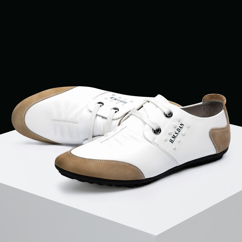 summer man leather shoes genuine leather Casual shoes Korean Edition Youth Trend Men's Shoes Low shoes Frenum Doug shoesin the Men's Shoes, Low shoes category - from Buy2taobao.com to provide professional Taobao agent buy service