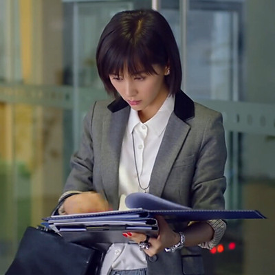 欢乐颂曲筱绡王子文明星同款灰色韩版小西服上