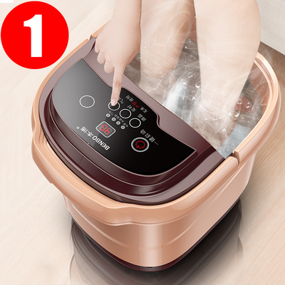 本博足浴盆全自动按摩洗脚盆恒温器泡脚高深桶电动加热足疗机家用