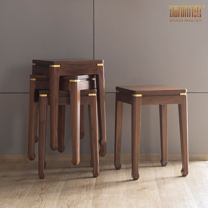 Copper master Bronze ISM Jin Yun Tian Cheng High stool Wooden bench Black walnut New Chinese style Solid wood furniturein the Residential furniture , Class Seats , Chairs , Chair category - from Buy2taobao.com to provide professional Taobao agent buy service