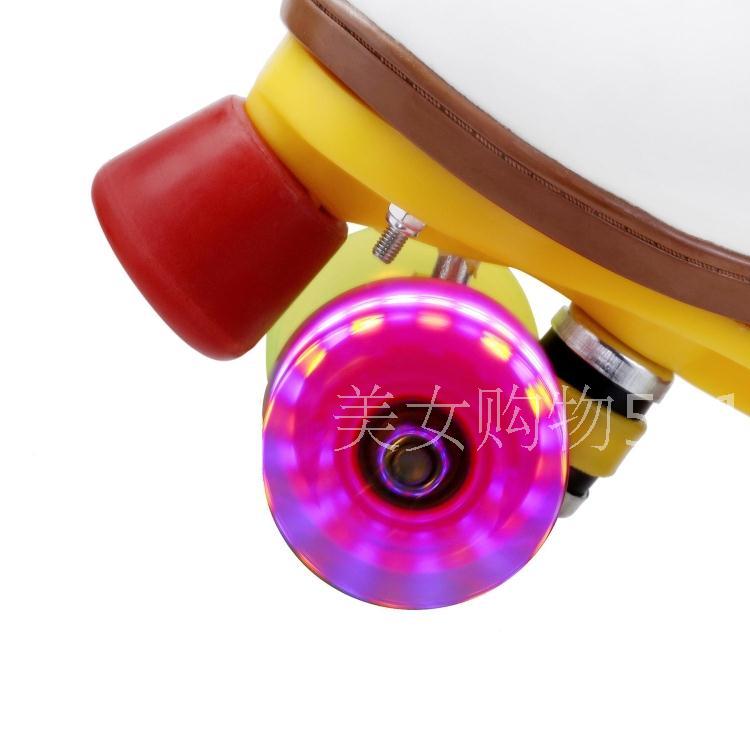 Skate Double skates Roller skating shoes Roller skates Flash round pu Color wheel fluorescence luminescence wheelin the Sports/Yoga/Fitness/Fans supplies , Skating/Skateboard/Extreme Sports , Double round category - from Buy2taobao.com to provide professional Taobao agent buy service