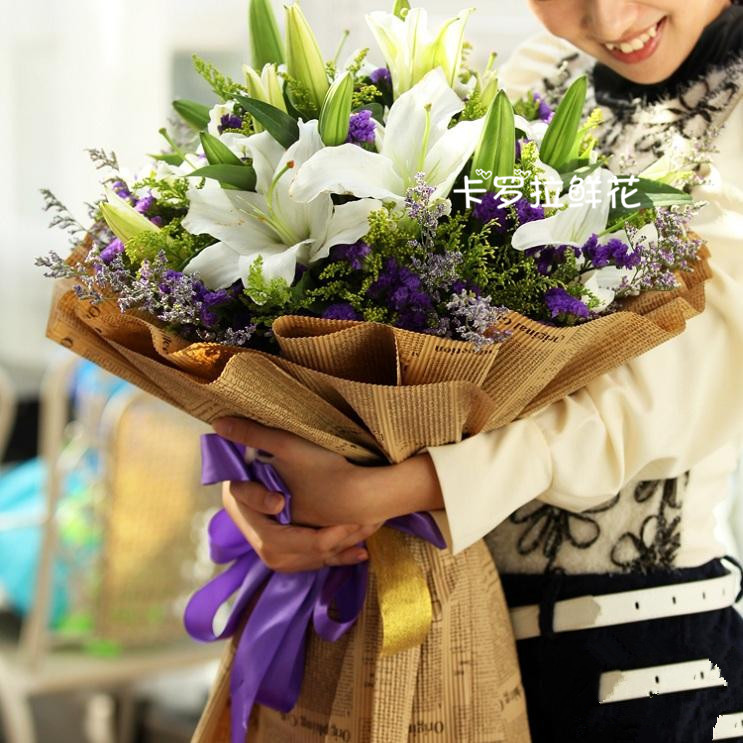 百合花束生日送花烟台鲜花同城速递蓬莱招远龙口莱阳福山芝罘莱山在类目 鲜花速递/花卉仿真/绿植园艺, 鲜花速递(同城)中 - 来自Buy2taobao.com提供专业的淘宝代购服务