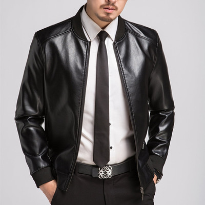 2016春装新款男士真皮皮衣 海宁绵羊皮皮夹克男装韩版商务男外套