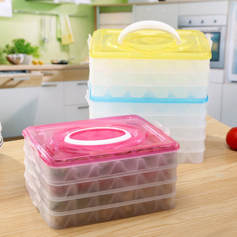Dumplings box Refrigerator Fresh keeping Boiled dumplings storage box Frozen dumplings Sealed box portable Sub-grid Dumplings Thawin the Tableware , Fresh container/Fresh Containers , Crisper category - from Buy2taobao.com to provide professional Taobao agent buy service