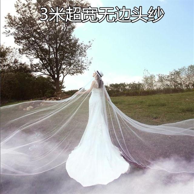 超寬3米門幅柔軟白紗裸紗 婚紗創意道具頭紗長紗 婚紗長頭紗網紗在類目 服飾配件/皮帶/帽子/圍巾, 婚紗禮服配件, 頭紗中 - 來自Buy2taobao.com提供專業的淘寶代購服務