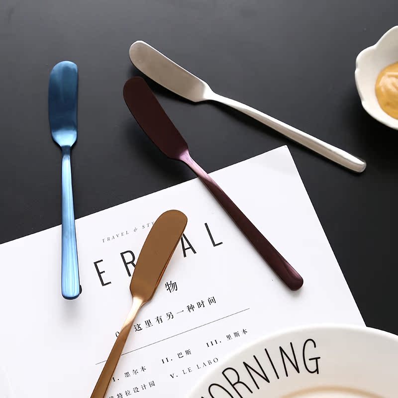 创意304不锈钢黄油刀果酱奶油抹刀奶酪芝士刀水果叉西餐牛油刀在类目 餐饮具, 餐具, 西餐刀具中 - 来自Buy2taobao.com提供专业的淘宝代购服务