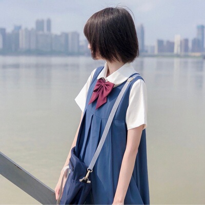 Ruibbit自制国中生夏背心裙中长女无袖吊带原创连衣裙制服感新品