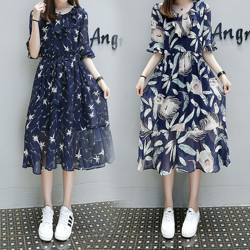 孕妇夏装连衣裙2019新款碎花雪纺长裙时尚韩版大码孕妇装夏天裙子在类目 孕妇装/孕产妇用品/营养, 孕妇装, 连衣裙中 - 来自Buy2taobao.com提供专业的淘宝代购服务