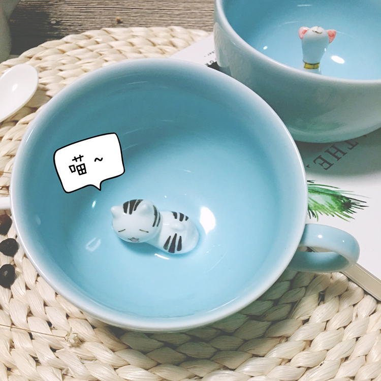 闺蜜女陶瓷杯子超萌猫咪立体动物可爱水杯创意个性网红碗礼物定制在类目 餐饮具, 杯子/水杯/水壶, 马克杯中 - 来自Buy2taobao.com提供专业的淘宝代购服务