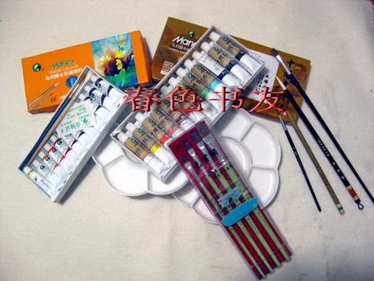马利颜料 12色颜料/2盒 画笔/8支 调色盒/个 性比价实用绘画套装|ruв категории игрушка/коляска/головоломка/блоки/модель, обучения/эксперимент/живопись канцелярские принадлежности, канцелярские подарочная коробка/живопись костюм - от Buy2taobao.com для оказания профессиональной услуги покупки агента Taobao